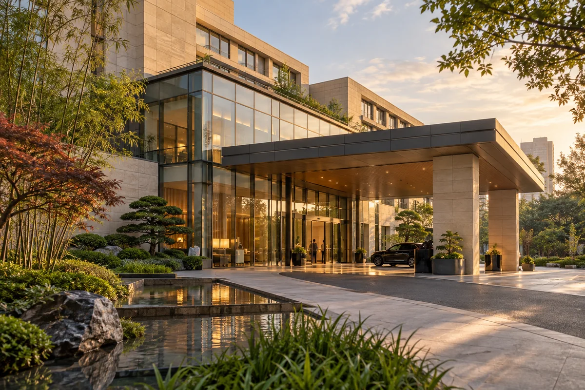 Illustrative view of an international private hospital in Chengdu